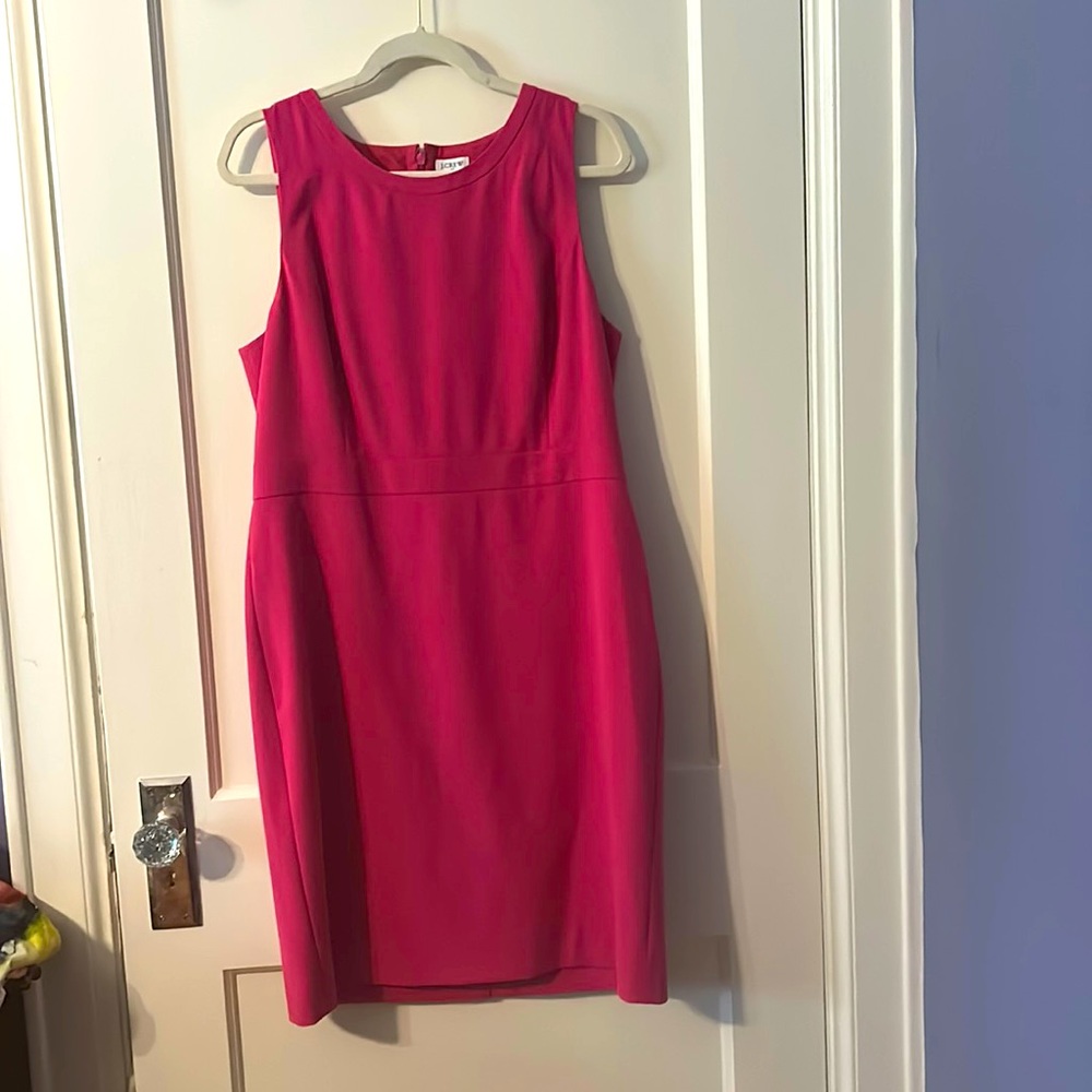 Hot pink J. Crew sheath dress